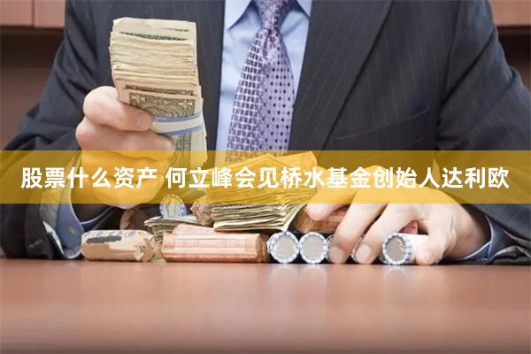 股票什么资产 何立峰会见桥水基金创始人达利欧